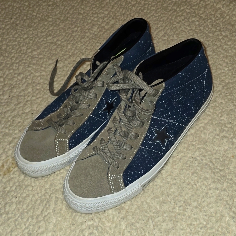 Converse One Star Pro Sneakers 155521C Beige/Blue Size 10.5 Men 12.5 Women